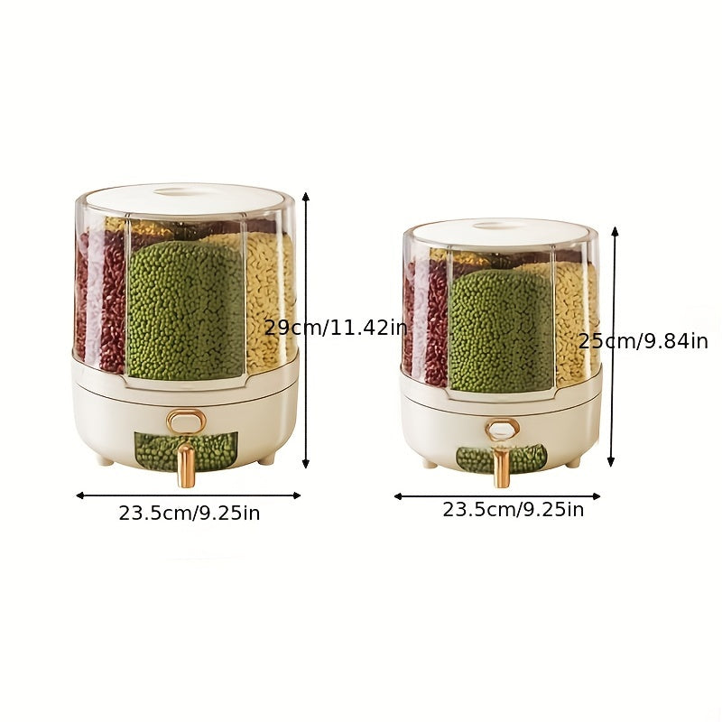 360° Rotating Airtight Food Storage Container | Large Grain & Cereal Dispenser-Orizon Depot