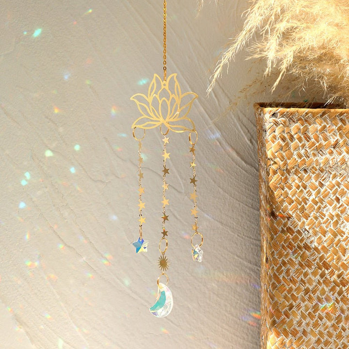 Chakra Crystal Lotus Sun Collector for Positive Energy and Balance-Orizon Depot