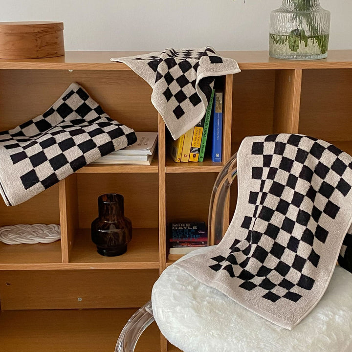 Checkerboard Plus Towel Collection - Stylish and Absorbent Towels-Orizon Depot