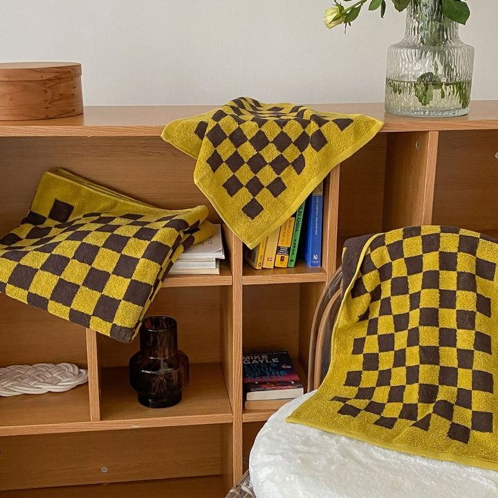 Checkerboard Plus Towel Collection - Stylish and Absorbent Towels-Orizon Depot