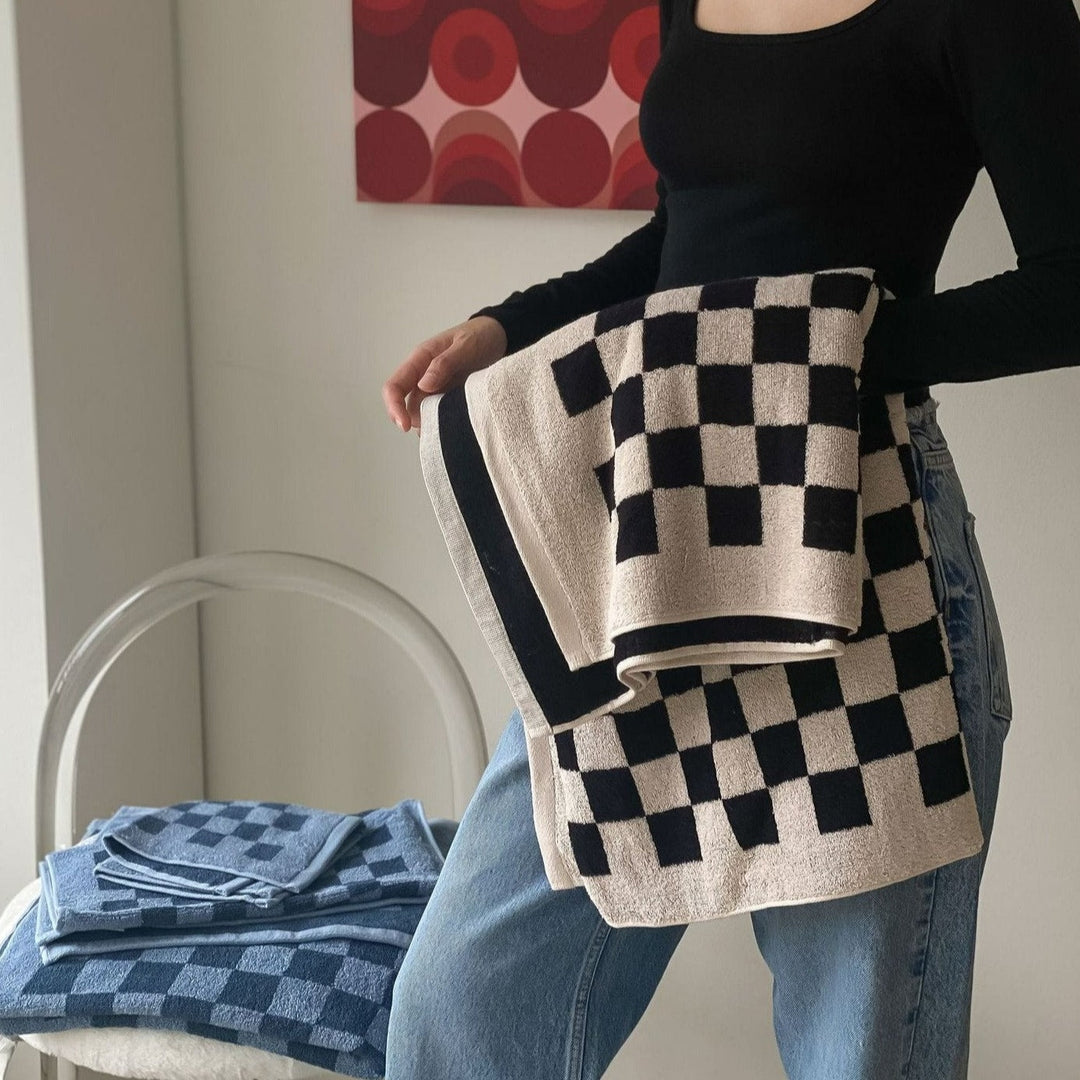 Checkerboard Plus Towel Collection - Stylish and Absorbent Towels-Orizon Depot