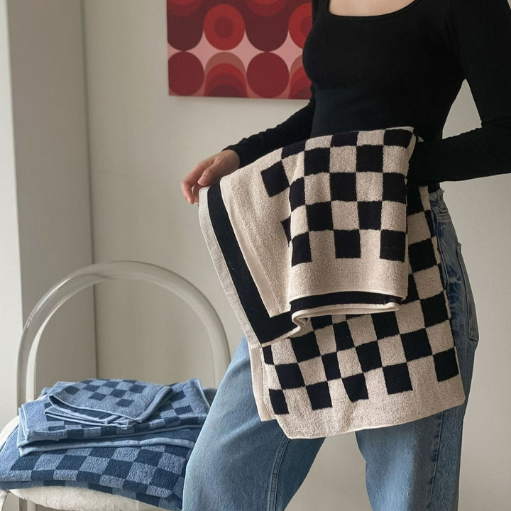 Checkerboard Plus Towel Collection - Stylish and Absorbent Towels-Orizon Depot