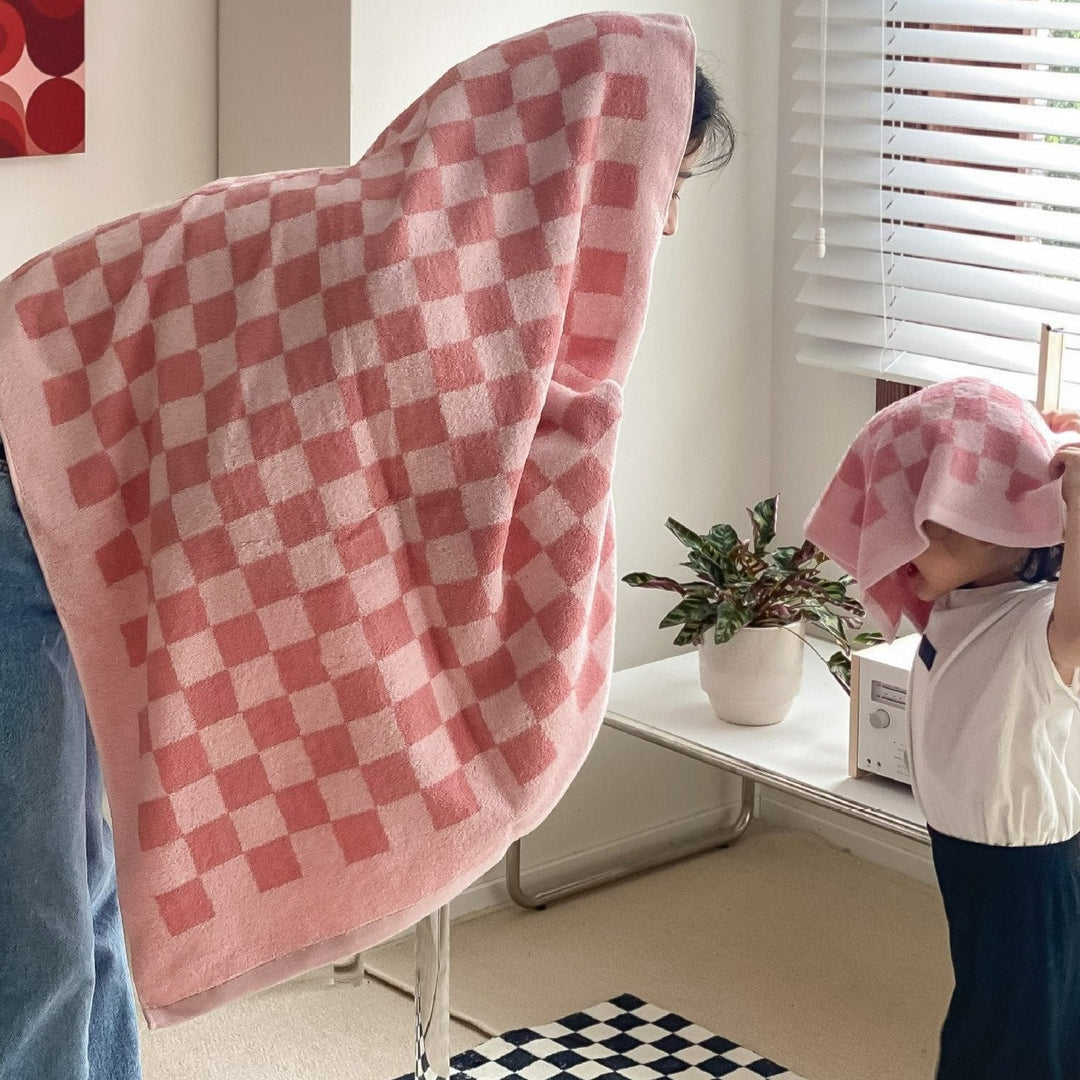 Checkerboard Plus Towel Collection - Stylish and Absorbent Towels-Orizon Depot