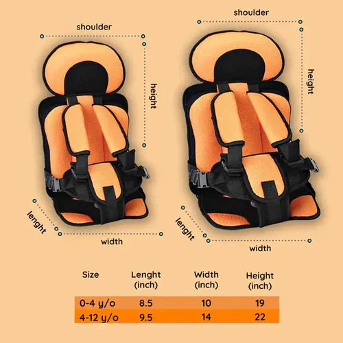 Portable Foldable Child Car Booster Seat for Travel Safety-Orizon Depot