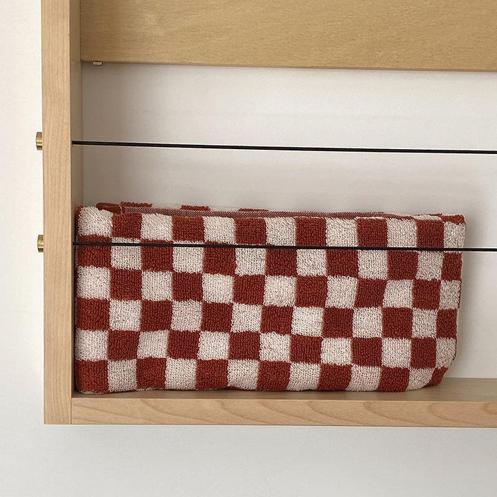 Classic Checkerboard Towel Set - Stylish and Absorbent Towels-Orizon Depot