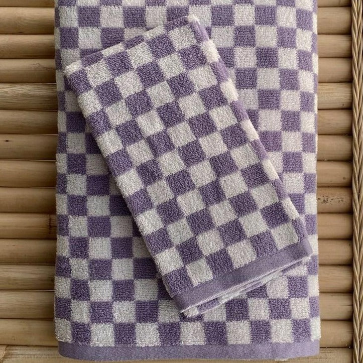 Classic Checkerboard Towel Set - Stylish and Absorbent Towels-Orizon Depot