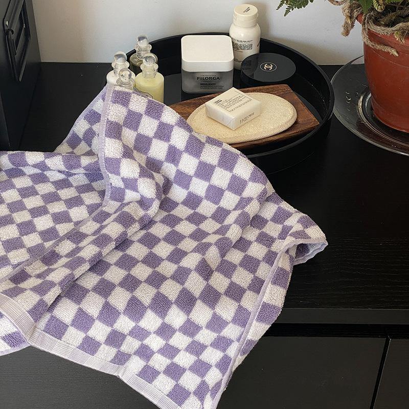 Classic Checkerboard Towel Set - Stylish and Absorbent Towels-Orizon Depot