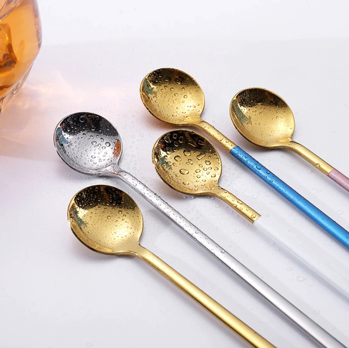 Trendy Espresso and Dessert Spoon Set - 4 Pieces-Orizon Depot