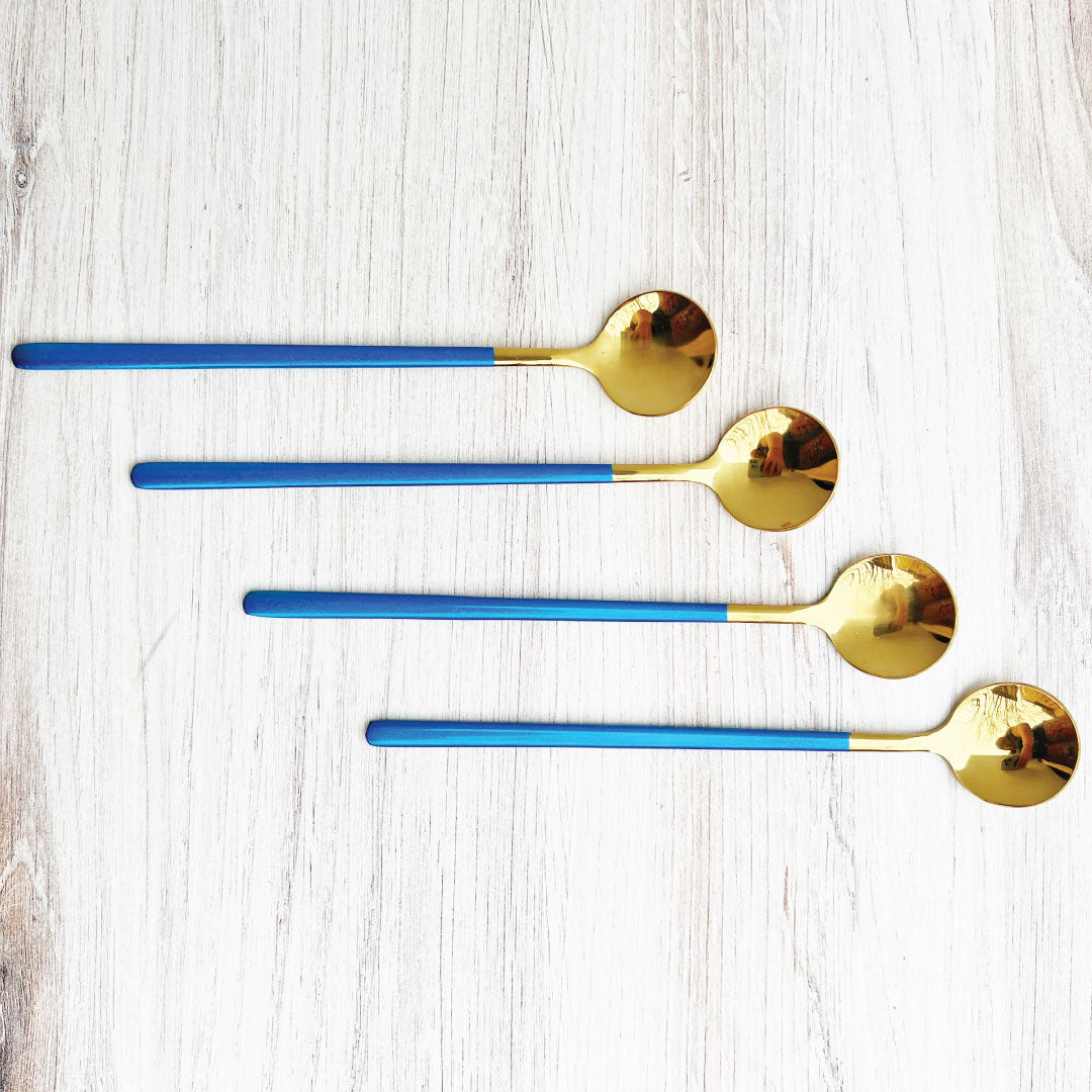 Trendy Espresso and Dessert Spoon Set - 4 Pieces-Orizon Depot
