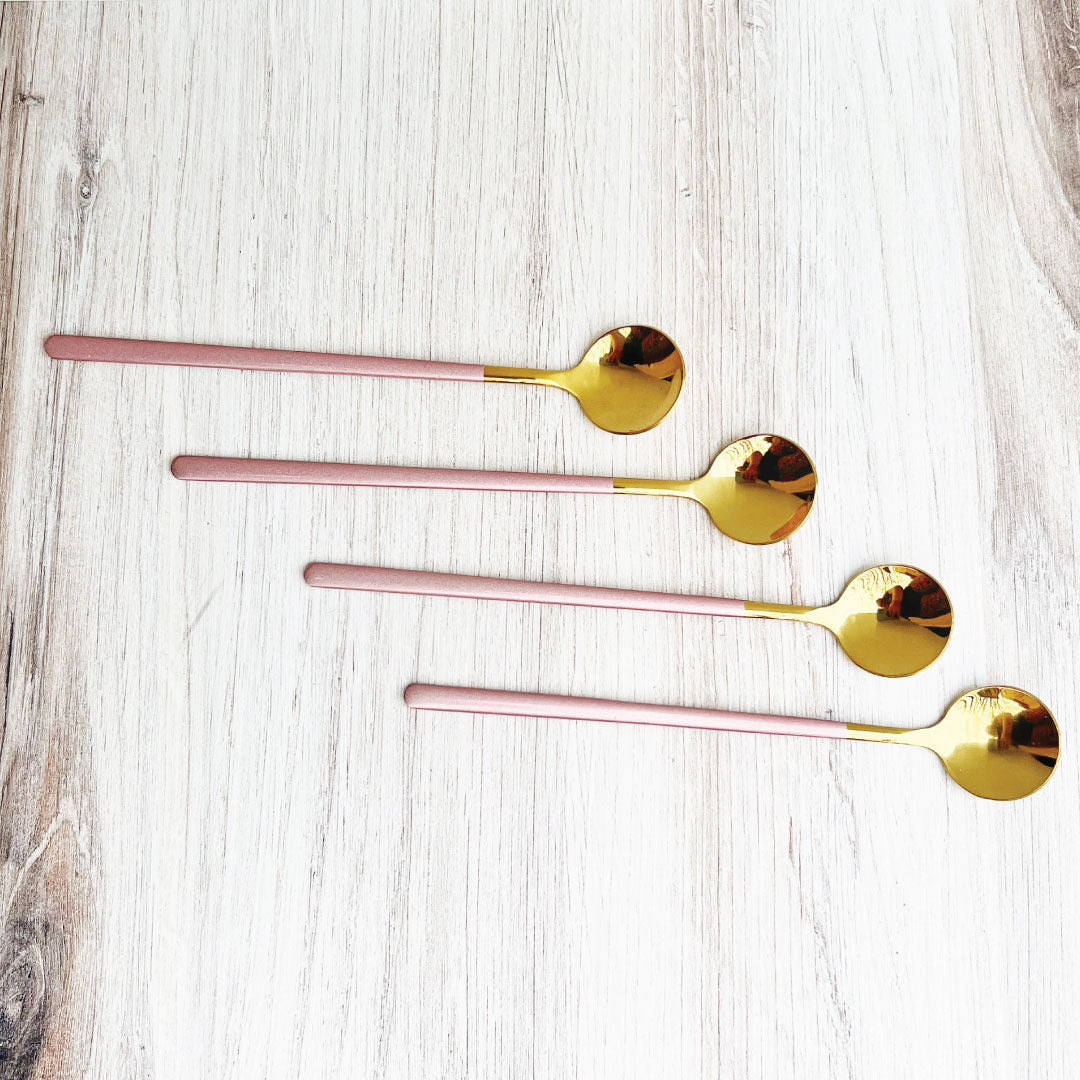 Trendy Espresso and Dessert Spoon Set - 4 Pieces-Orizon Depot
