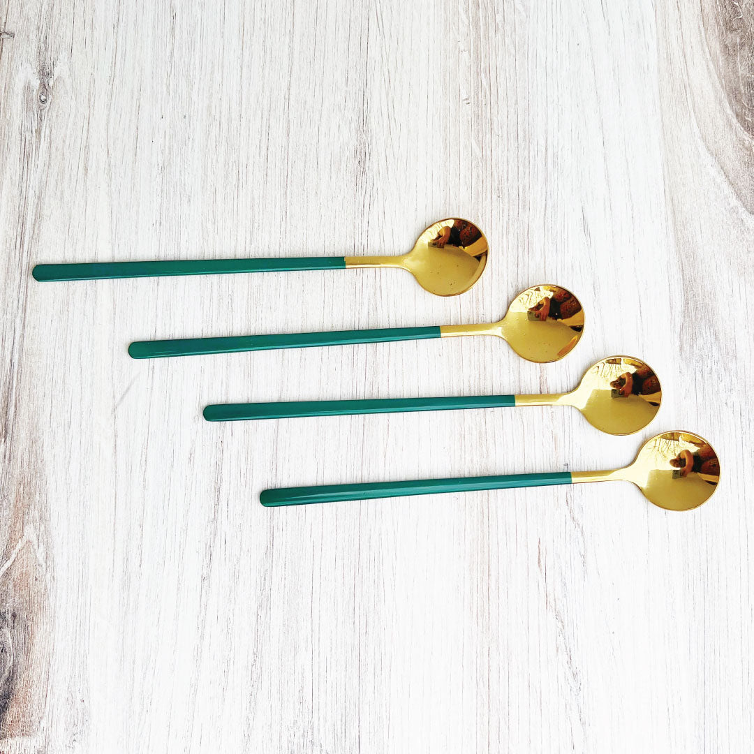 Trendy Espresso and Dessert Spoon Set - 4 Pieces-Orizon Depot