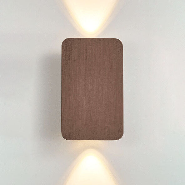 Nordic Minimalist Aluminum Rectangular Flat Panel LED Wall Sconce 2-Light Lamp
