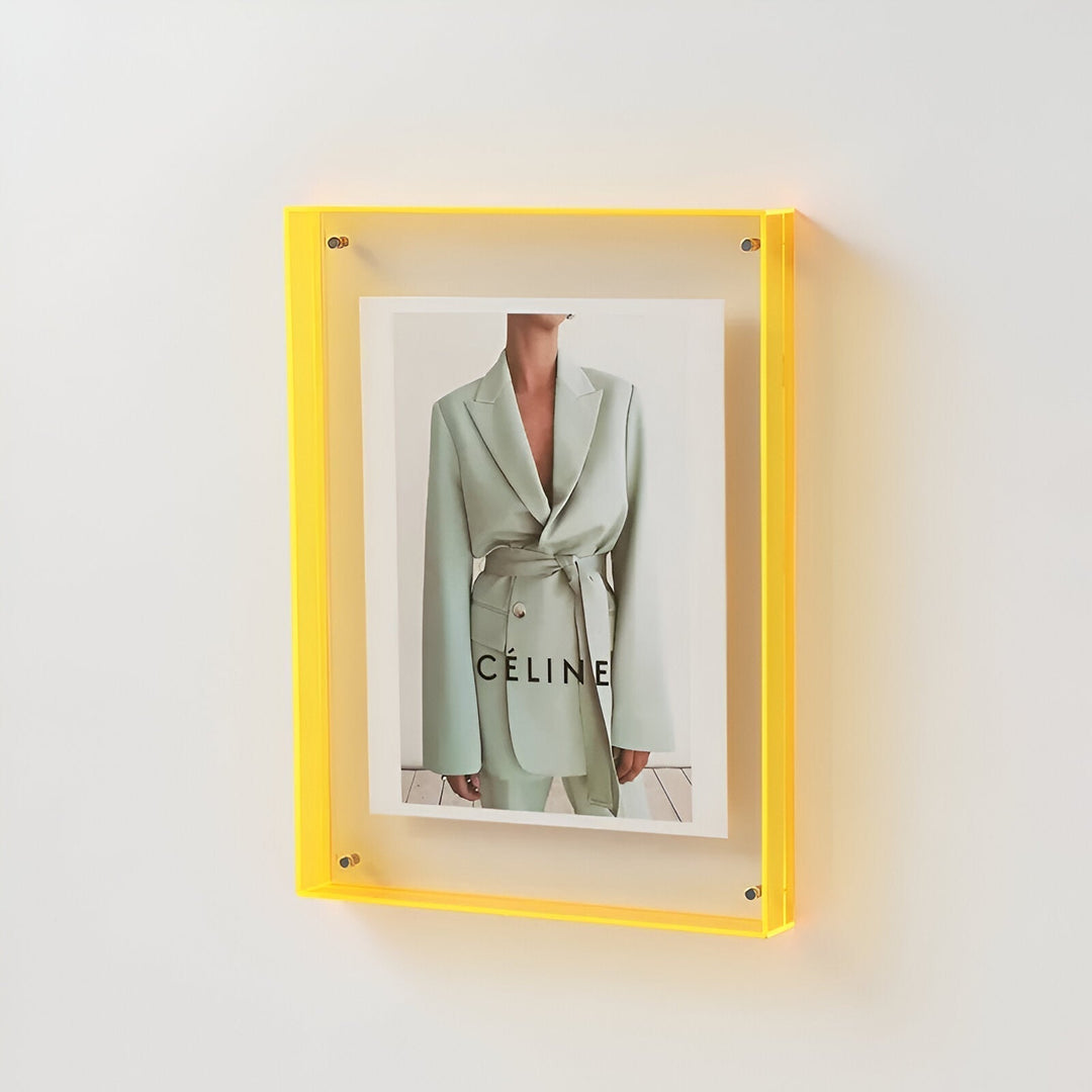 Colorful Transparent Acrylic Picture Frame for Photos and Art Display-Orizon Depot