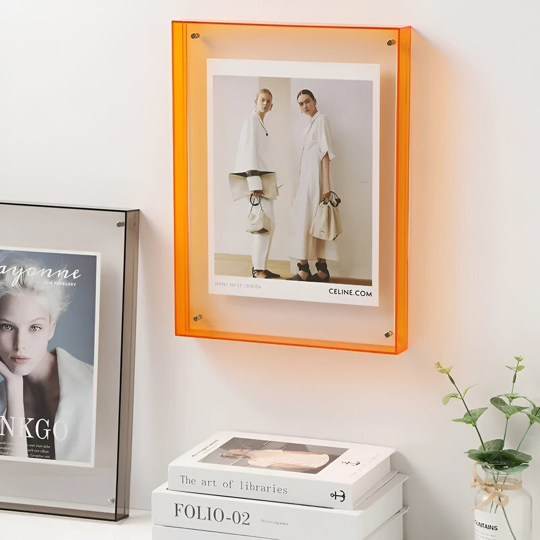 Colored Transparent Acrylic Frame for Modern Displays-Orizon Depot