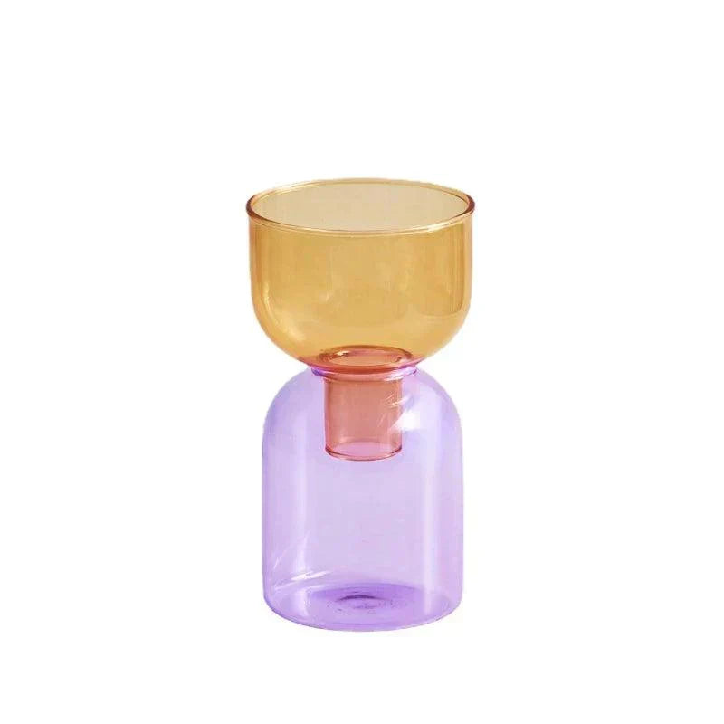 Glass Bodletop Two-Piece Vase for Elegant Home Decor-Orizon Depot