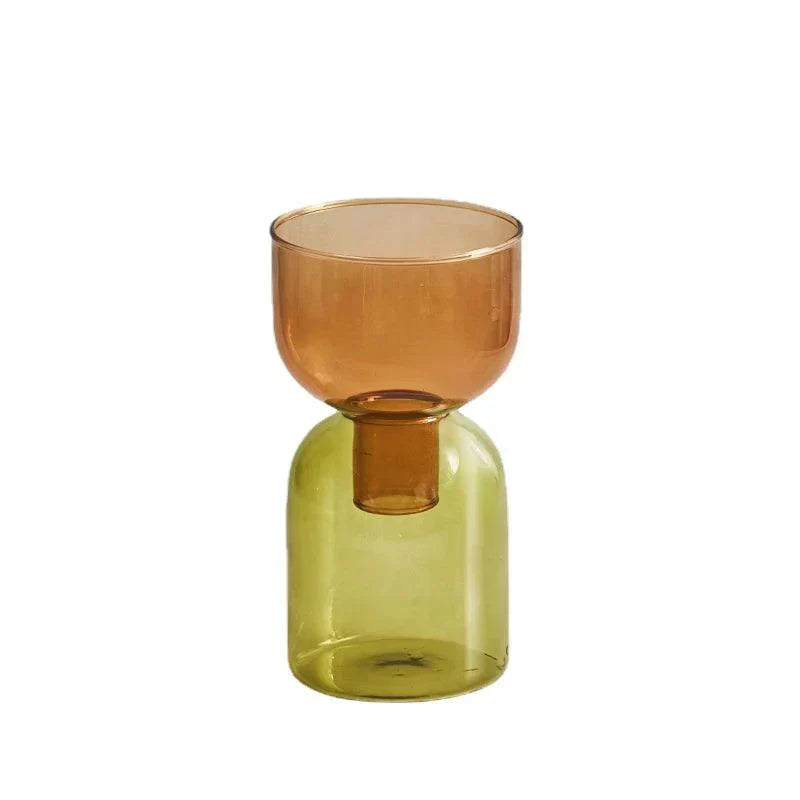 Glass Bodletop Two-Piece Vase for Elegant Home Decor-Orizon Depot