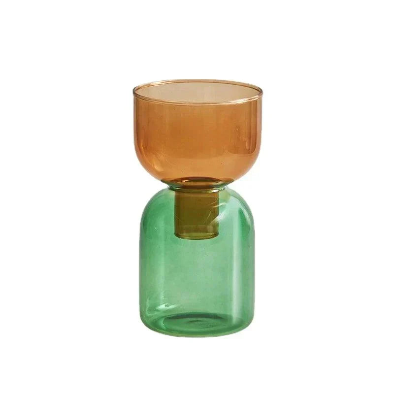 Glass Bodletop Two-Piece Vase for Elegant Home Decor-Orizon Depot