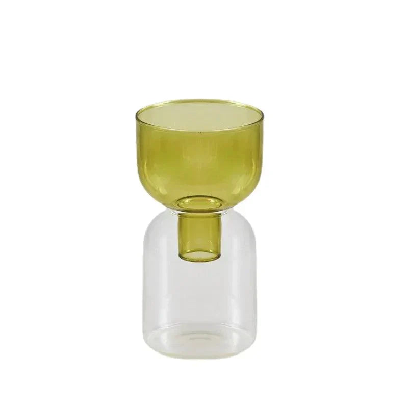 Glass Bodletop Two-Piece Vase for Elegant Home Decor-Orizon Depot