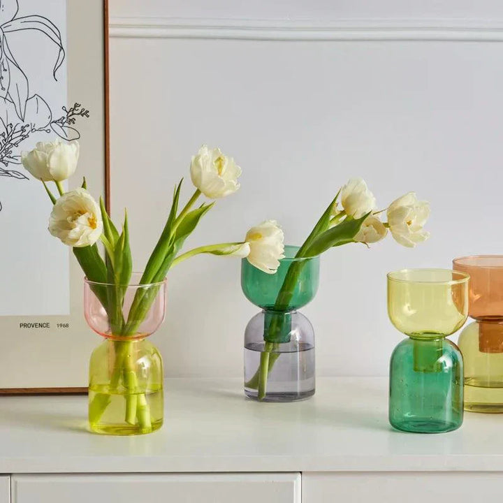 Glass Bodletop Two-Piece Vase for Elegant Home Decor-Orizon Depot