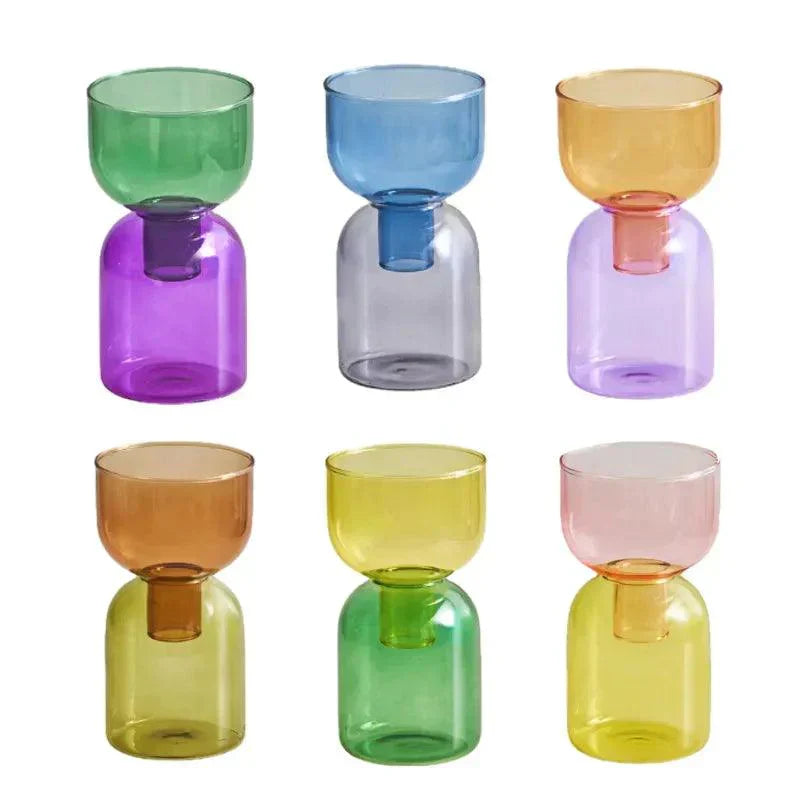 Glass Bodletop Two-Piece Vase for Elegant Home Decor-Orizon Depot