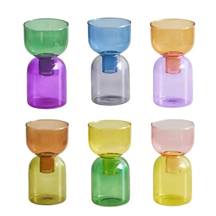 Glass Bodletop Two-Piece Vase for Elegant Home Decor-Orizon Depot