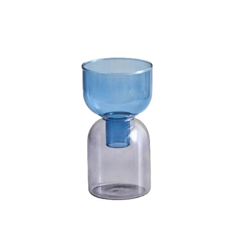 Glass Bodletop Two-Piece Vase for Elegant Home Decor-Orizon Depot