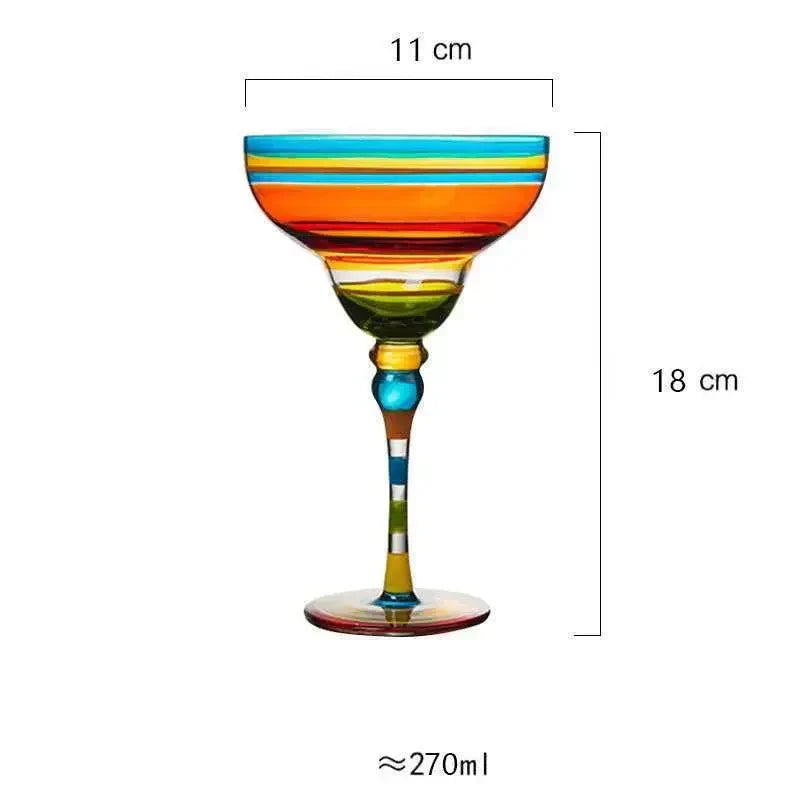 Colorful Margarita Cocktail Glass for Vibrant Drinks-Orizon Depot