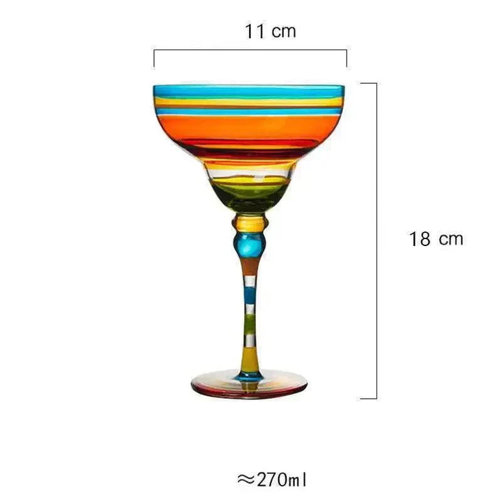Colorful Margarita Cocktail Glass for Vibrant Drinks-Orizon Depot