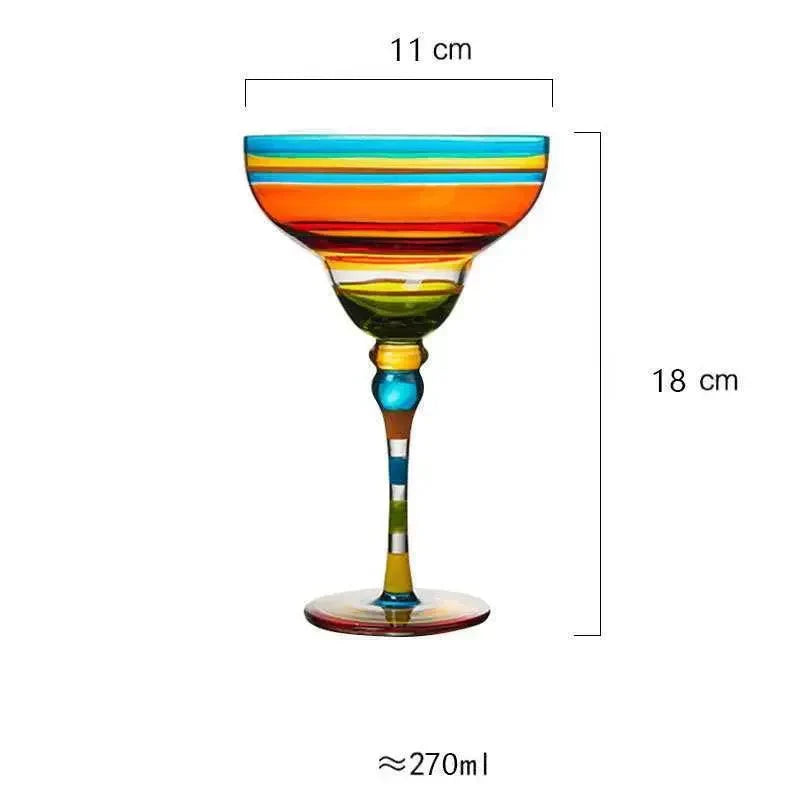 Colorful Margarita Cocktail Glass for Vibrant Drinks-Orizon Depot