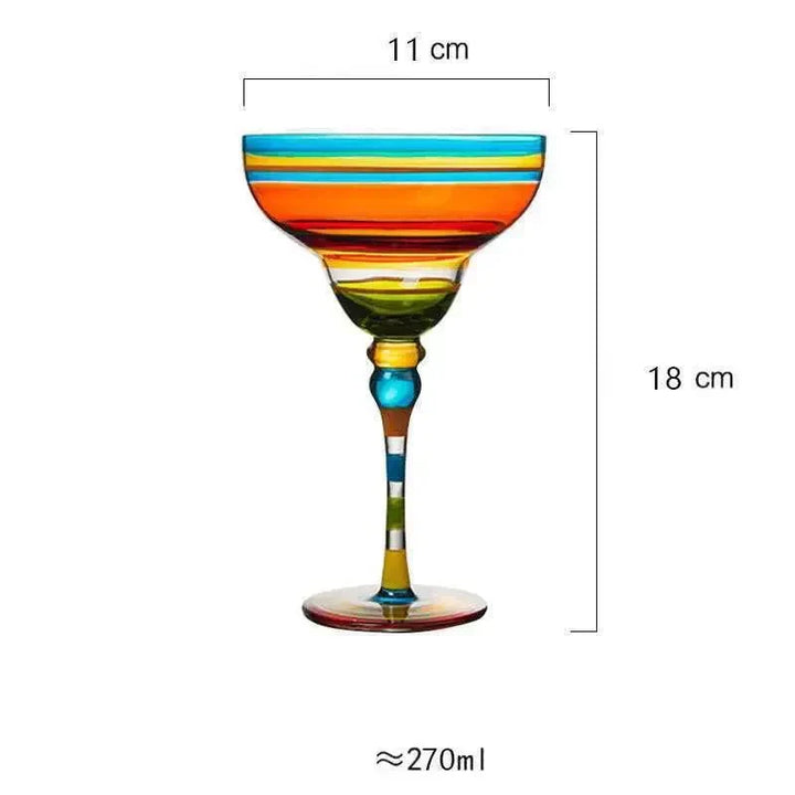 Colorful Margarita Cocktail Glass for Vibrant Drinks-Orizon Depot
