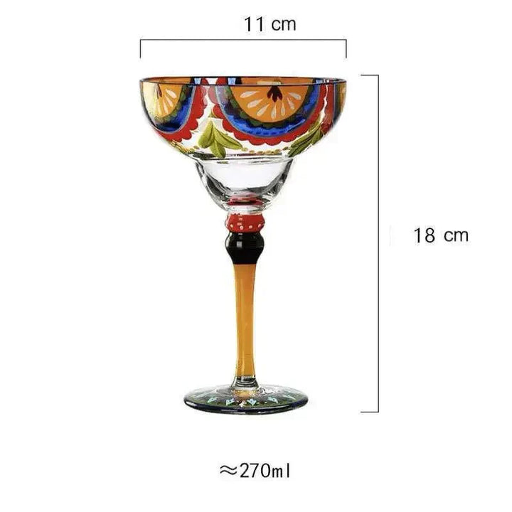 Colorful Margarita Cocktail Glass for Vibrant Drinks-Orizon Depot