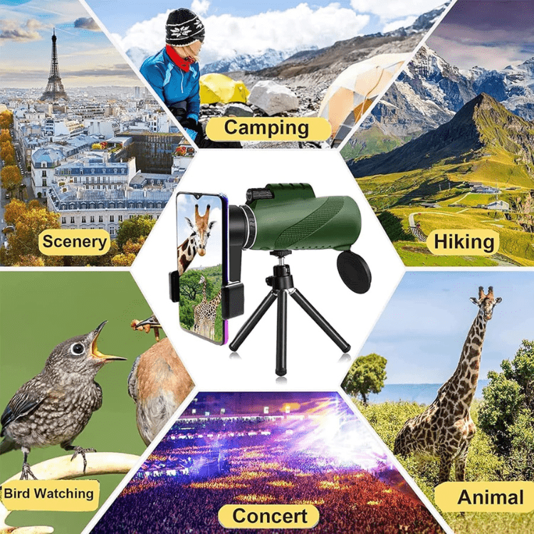 Compact Ultra-Zoom Monocular | HD Lens for Hiking, Birdwatching & Sports-Orizon Depot