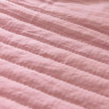 Channel-Quilted Cooling Throw Blanket with Contrast Border