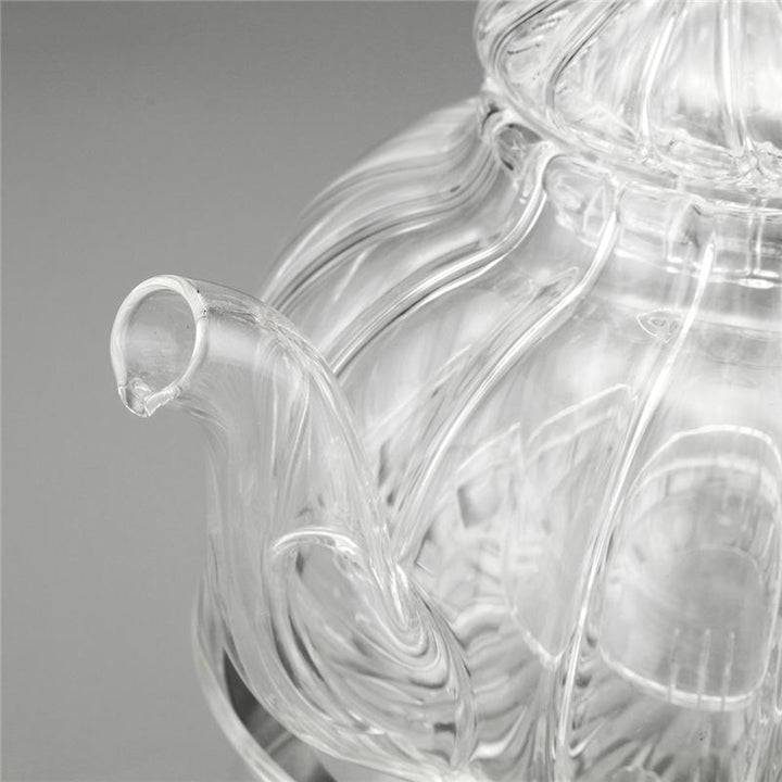Crystal Clear Glass Teapot Set - Elegant Tea Brewing Experience-Orizon Depot