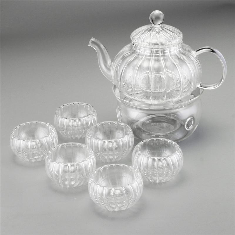 Crystal Clear Glass Teapot Set - Elegant Tea Brewing Experience-Orizon Depot