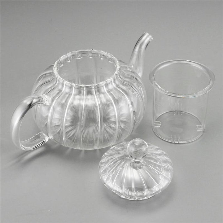 Crystal Clear Glass Teapot Set - Elegant Tea Brewing Experience-Orizon Depot