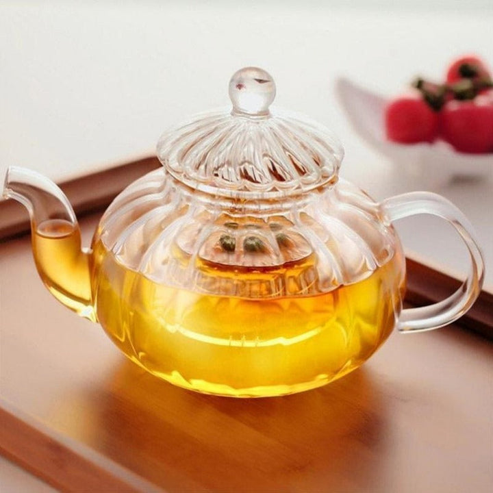 Crystal Clear Glass Teapot Set - Elegant Tea Brewing Experience-Orizon Depot