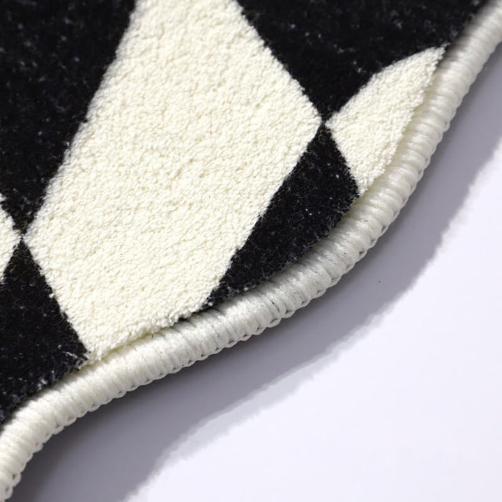 Curvy Checker Mini Tufted Area Rug for Stylish Home Decor-Orizon Depot