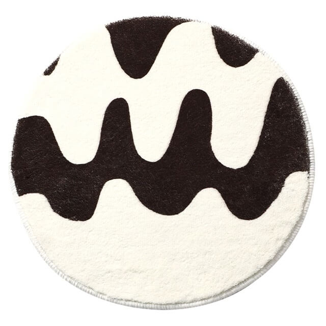 Curvy Checker Mini Tufted Area Rug for Stylish Home Decor-Orizon Depot