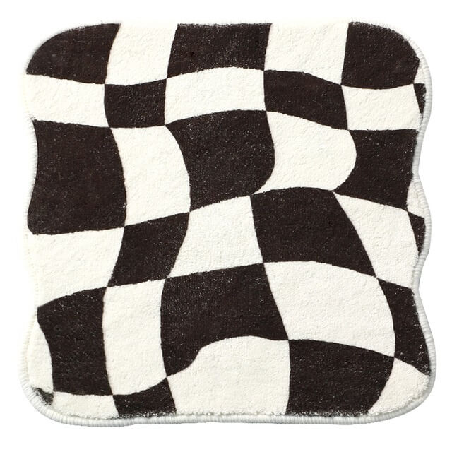 Curvy Checker Mini Tufted Area Rug for Stylish Home Decor-Orizon Depot