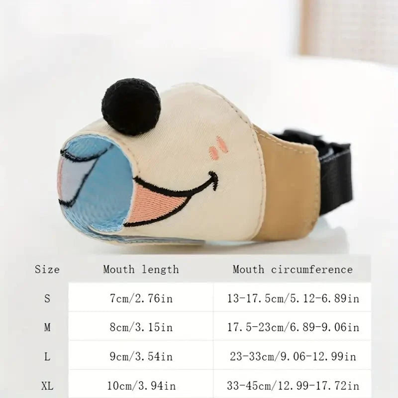 Cute Cartoon Dog Muzzle for Safe and Comfortable Pet Training-Orizon Depot