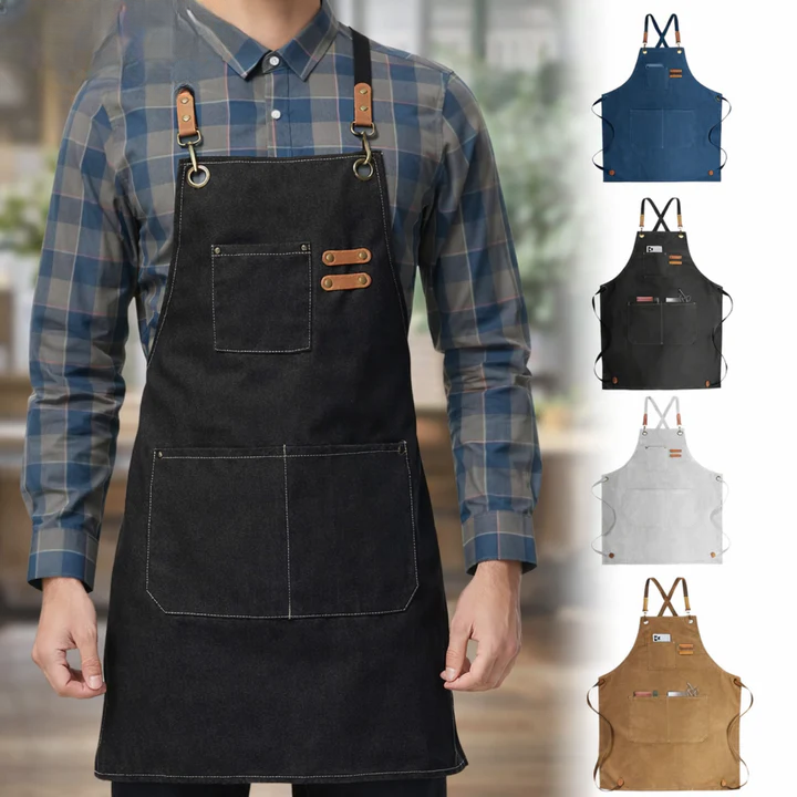 Craft Apron with Crossback Straps and Tool Pockets