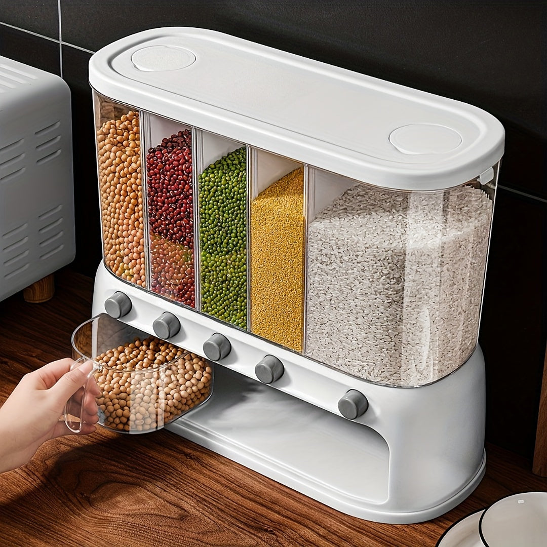 Multi-Compartment Airtight Grain Storage Container | Flip-Top Pantry Organizer-Orizon Depot