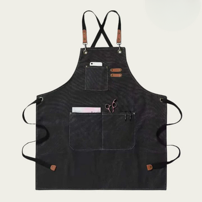 Craft Apron with Crossback Straps and Tool Pockets for Home Decor