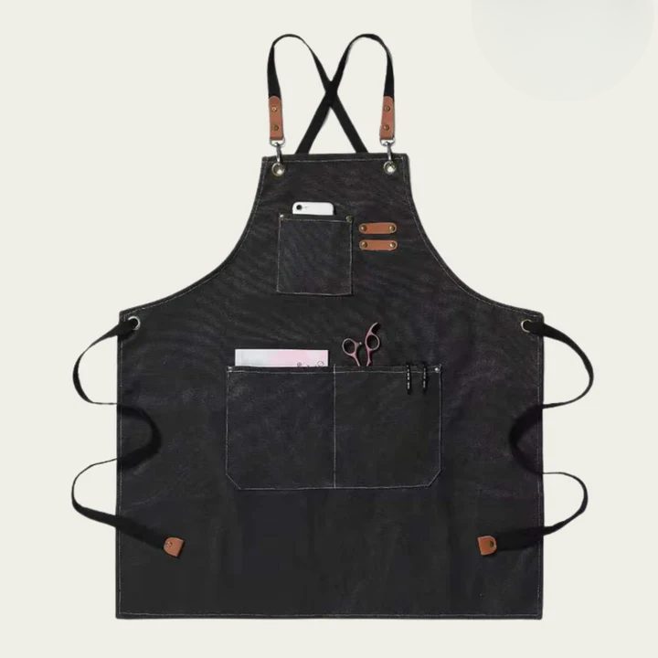 Craft Apron with Crossback Straps and Tool Pockets