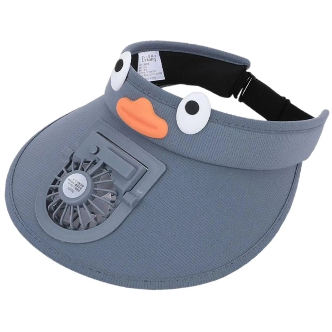 Kids Sun Visor Hat with Built-in Cooling Fan