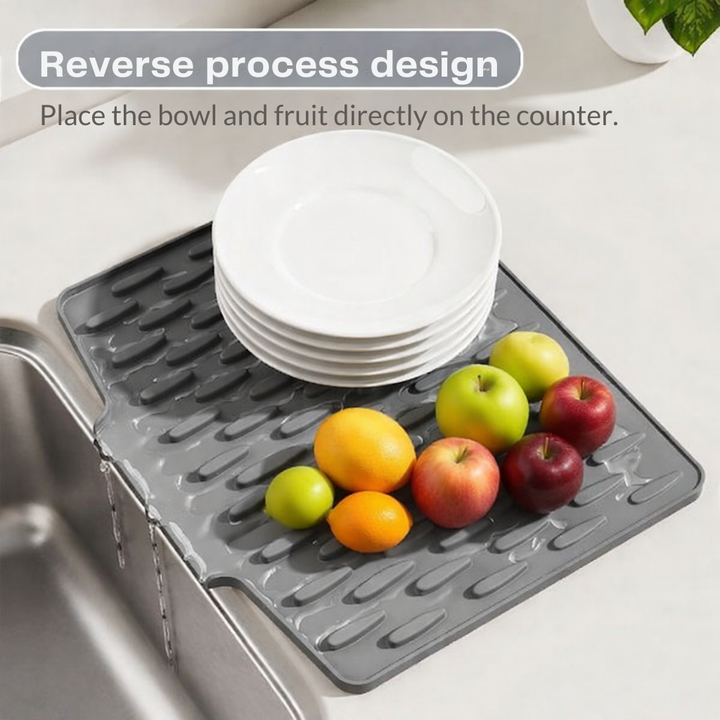 Fast-Drying Kitchen Mat | Sloped Design | Heat Resistant & No Puddles