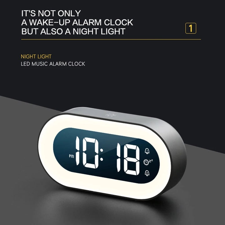 Digital Alarm Clock with Night Light - Lumino Features-Orizon Depot