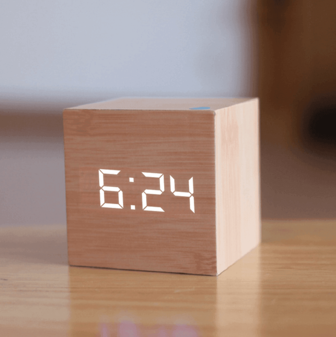 Digital Wood LED Clock for Home Decor and Timekeeping-Orizon Depot