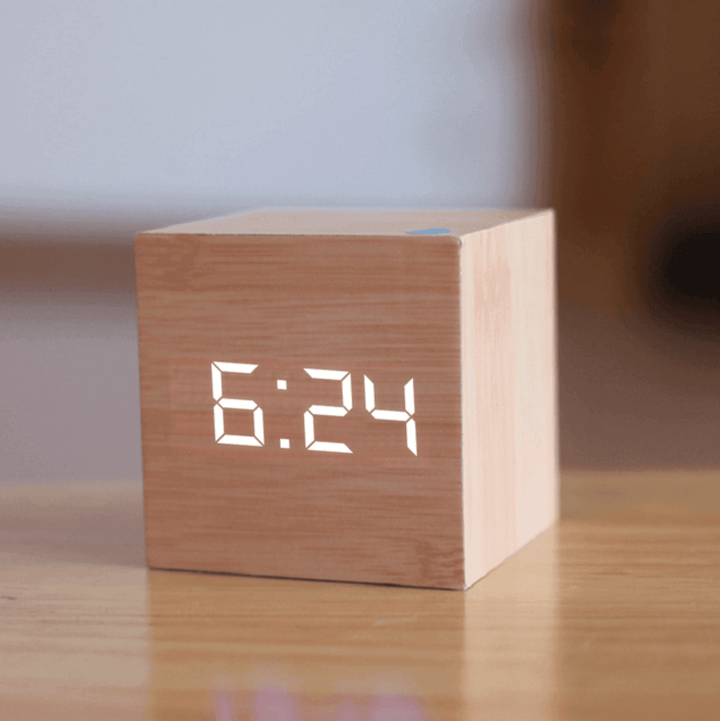 Digital Wood LED Clock for Home Decor and Timekeeping-Orizon Depot